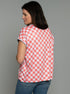 The Relaxed Tee - Gingham / Grey